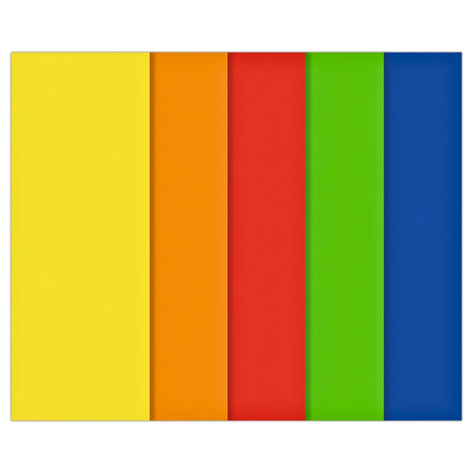 URSUS Window Star Folding Paper with Instructions - 80 Sheets 6x16cm, 5 Colours
