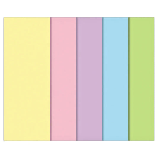 URSUS Window Star Folding Paper with Instructions - 80 Sheets 6x16cm, 5 Colours - Pastel