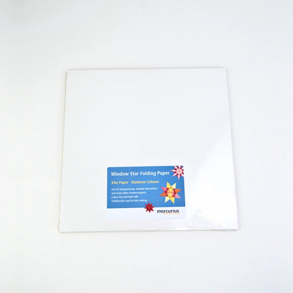 Window Star Folding Paper - Wax-like Kite Paper - 40gsm Assorted Rainbow Colour