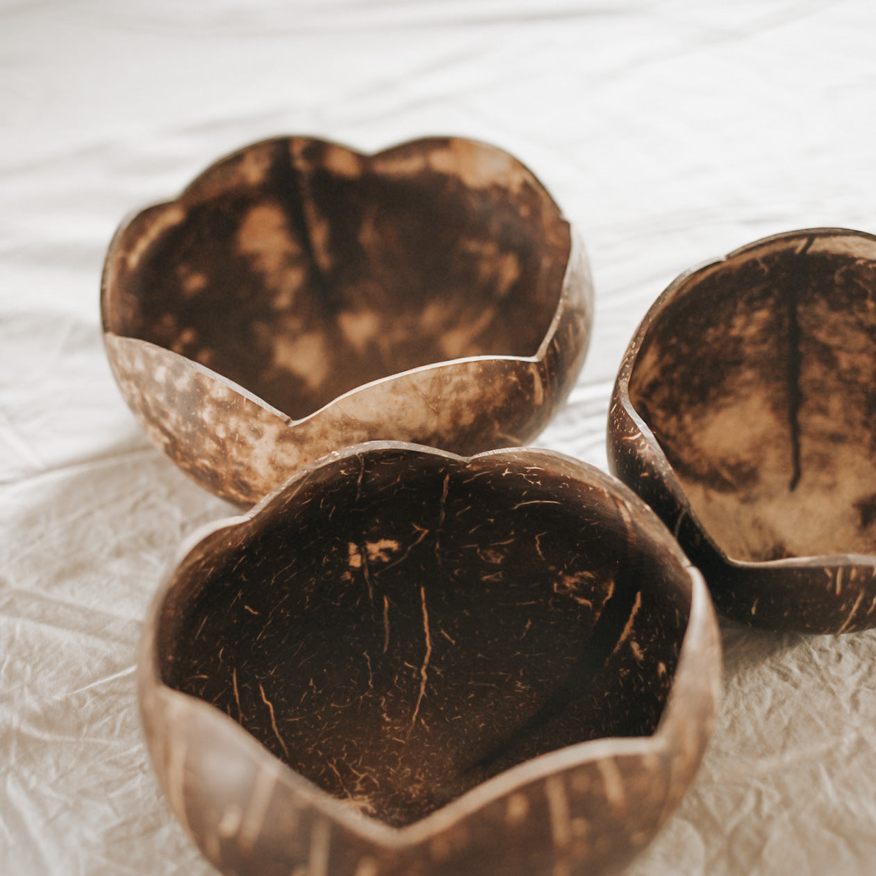 Coco Flower Bowls -set of 3