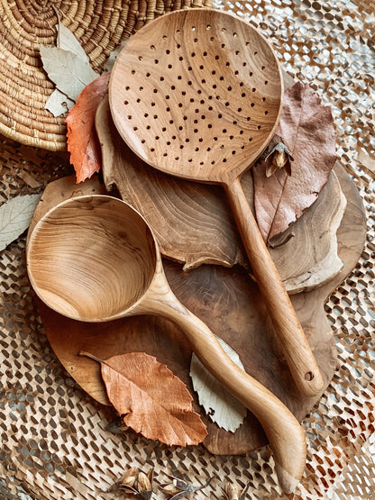 Teak Slotted Spoon