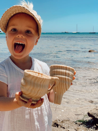 Wooden Funnel & Large Cup set