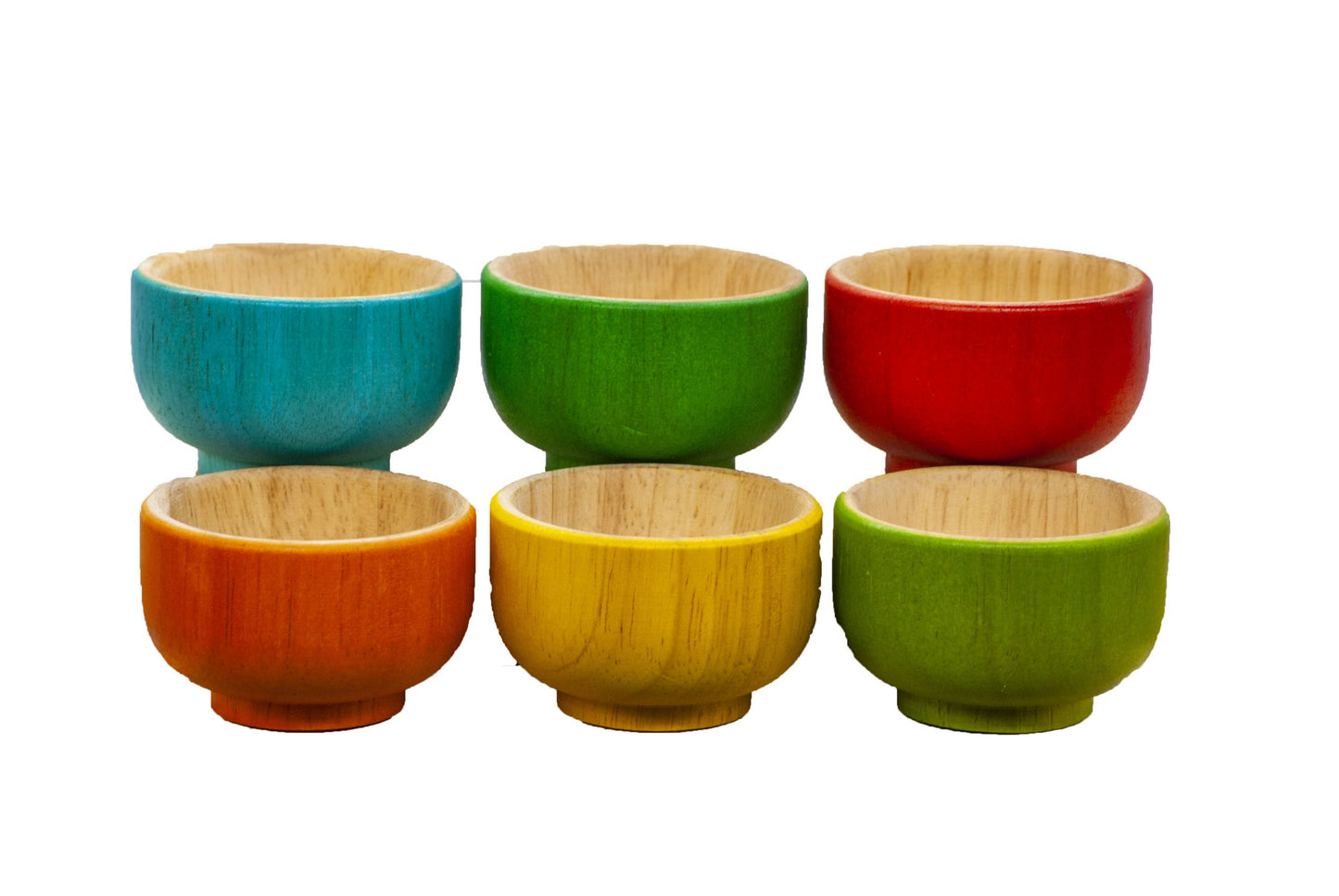 Mini Wooden Sorting Bowls- wood set and rainbow set available