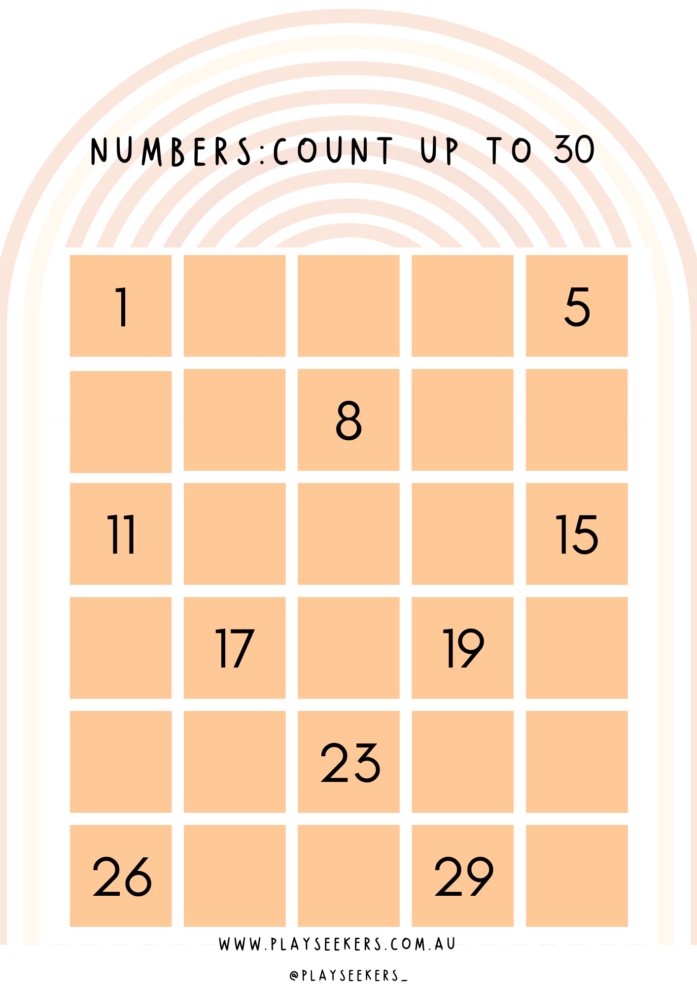 Number Count Activity Sheet- Free Download