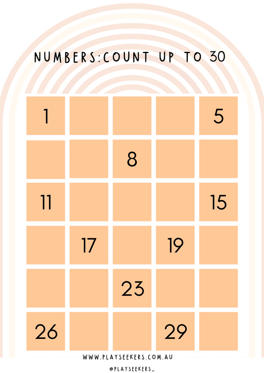 Number Count Activity Sheet- Free Download