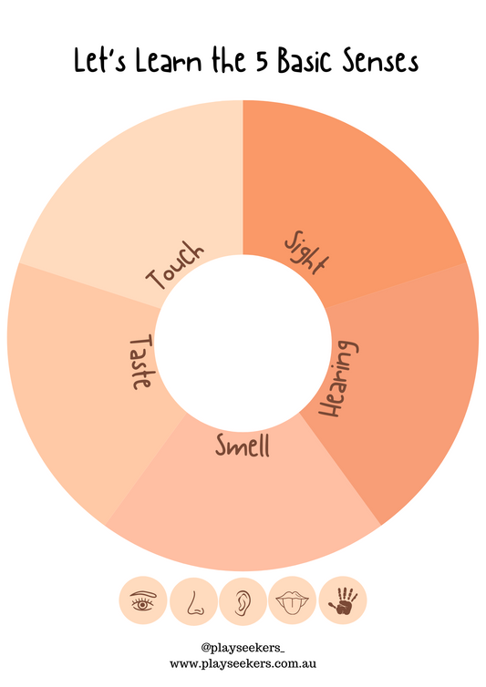 5 Basic Senses Wheel Activity Sheet- Free Download- Page 1