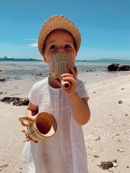 Wooden Funnel & Large Cup set