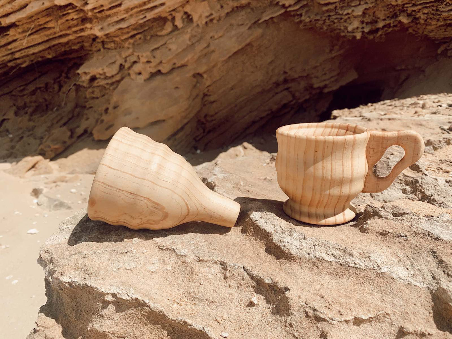 Wooden Funnel & Large Cup set